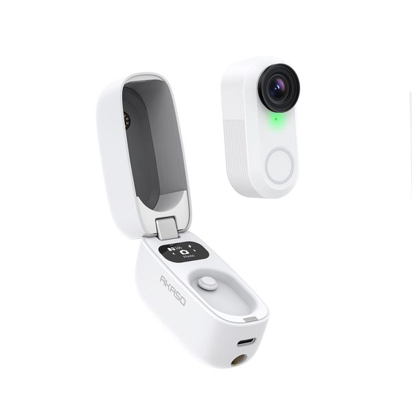 Akaso SnapX 4K/60FPS 20MP Wi-Fi Mini Aksiyon Kamera,Taşınabilir Vücut Kamerası, Giyilebilir Video Kaydedici, Su Geçirmez, App Kontrollü