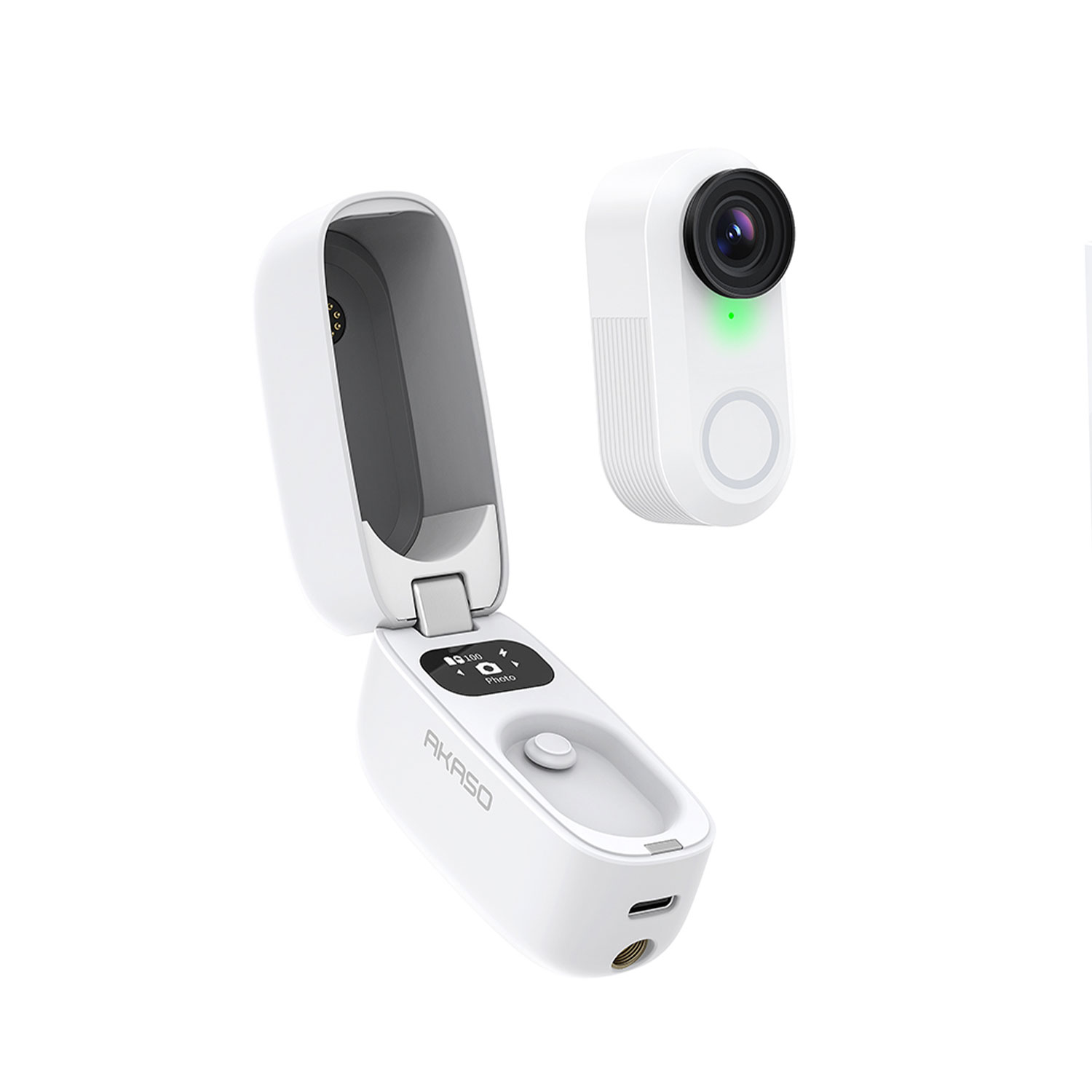 Akaso SnapX 4K/60FPS 20MP Wi-Fi Mini Aksiyon Kamera,Taşınabilir Vücut Kamerası, Giyilebilir Video Kaydedici, Su Geçirmez, App Kontrollü